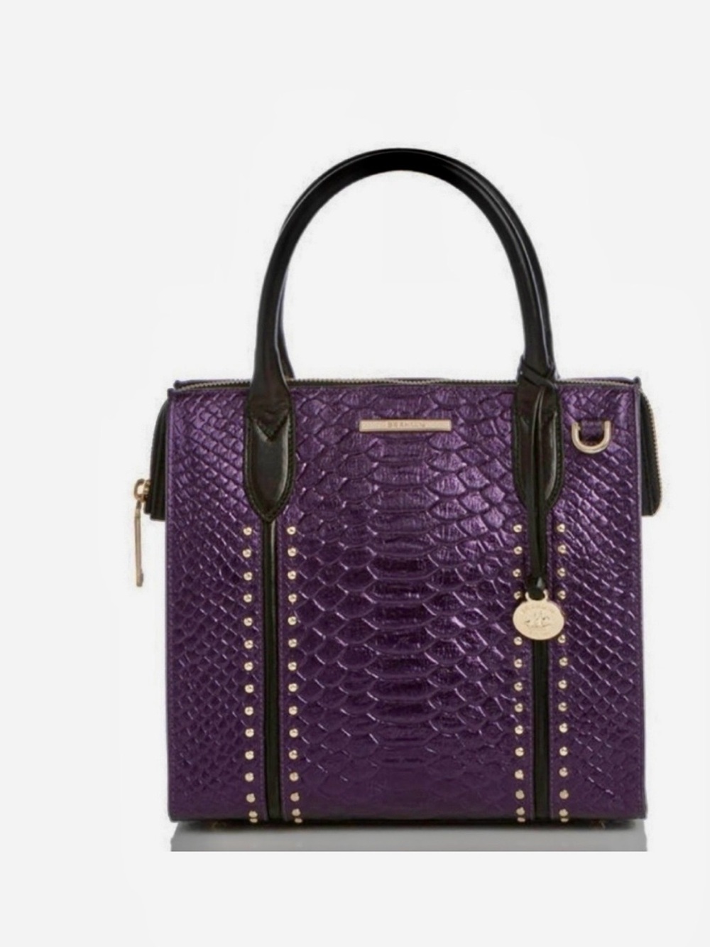 💜▪️ Brahmin▪️RARE🔥  Small Caroline Ultraviolet Altair Genuine Leather